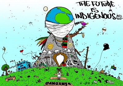 This piece was inspired by a community project taking place in Kraaifontein.Its the KOS COMMUNITY GARDENING PROJECT it was started as a means of the community being self sustainable and environmentally conscious and to have food security,The image is a vision of how I see the projects evolving and growing Iv been part of it for at least a year and a half.The Art is the moments that took place on the garden and ideas is self expressed in my portrait.